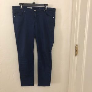 AG Anthropologie Skinny Ankle Navy Pants